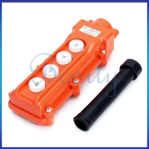 Rainproof Crane Hoist 4 way Pushbutton Switch Pendant Control Station 