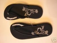 Peace Frogs Navy Flip Flops  