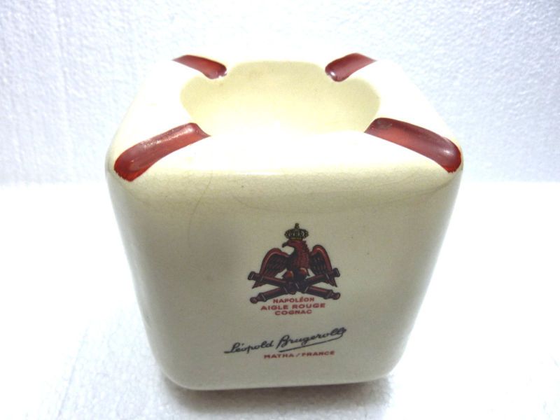 NAPOLEON AIGLE ROUGE COGNAC DECANTER ASHTRAY FRANCE  