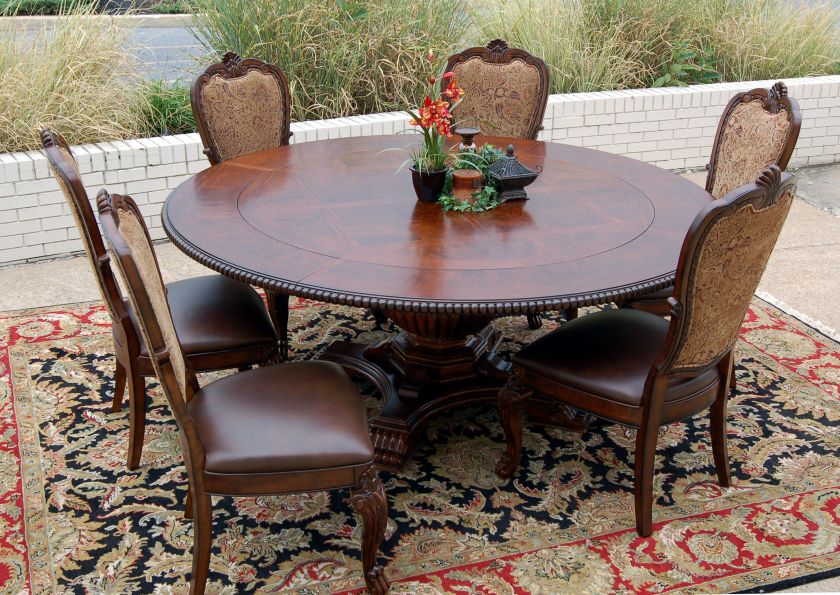 Piece Old World Mahogany Dining Set  