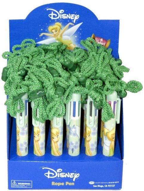 Disney Tinkerbell Fairies 6 Colors/Multi Color Rope Pen  