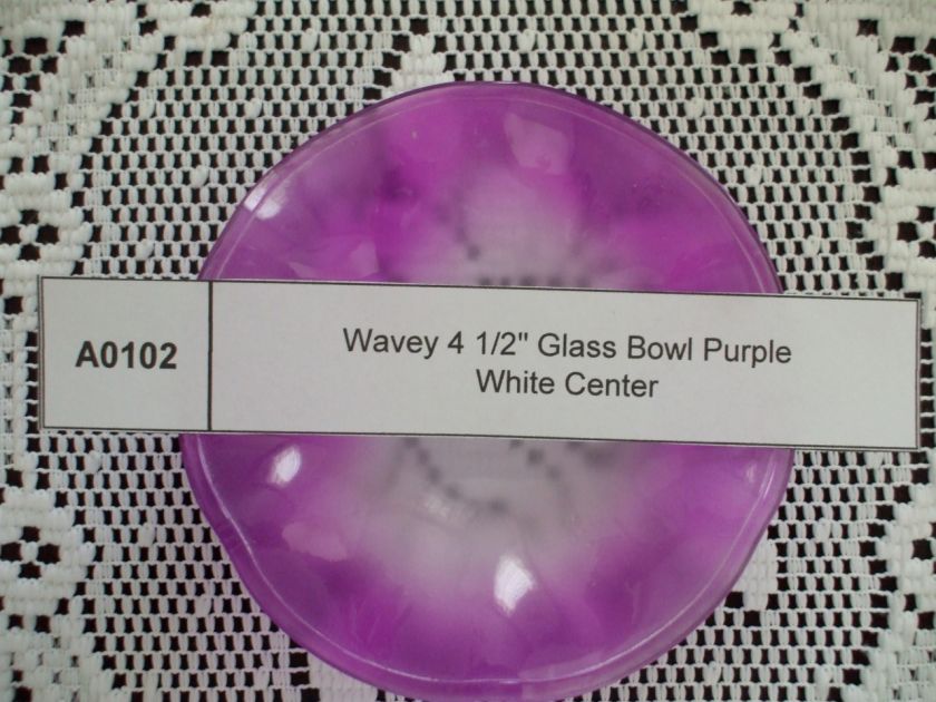 Glass Bowl Wavey 4 1/2 Glass Tart Warmer 13 Colors  