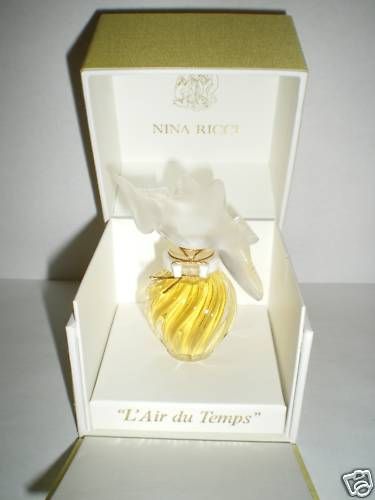 AIR DU TEMPS PARFUM NINA RICCI CRYSTAL LALIQUE .25 OZ  