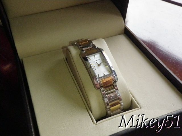   BOX AUTHENTIC BURBERRY BU1064 LADIES 2 TONE 3BAR SPORTS WATCH  