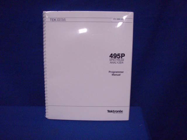 TEKTRONIX 495P SPECTRUM ANALYZER PROGRAMMER MANUAL  