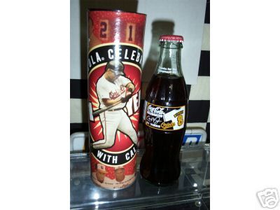 CAL RIPKEN COCA COLA BOTTLE & TUBE CELEBRATES 21 YEARS BALTIMORE 