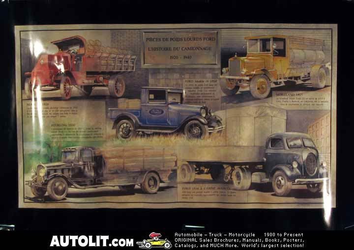 1920 1928 1938 Ford Truck Poster French Mack Sterling  