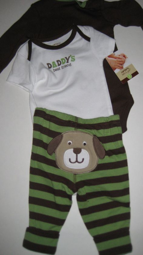 CARTERS Boy 3 months DADDYS BEST FRIEND Outfit NEW  