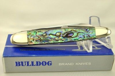   YR 1/50 HEART ABALONE ANGLO WHITTLER KNIFE PIT BULL TRADEMARK  