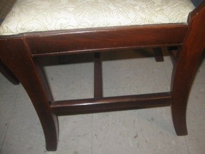   City Chair Co 2 Mahogany Duncan Phyfe Carved Flower Chairs 586  