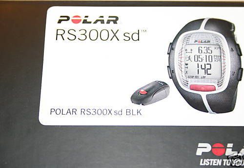 Polar RS300X sd Black Heart Rate Monitor Brand New  