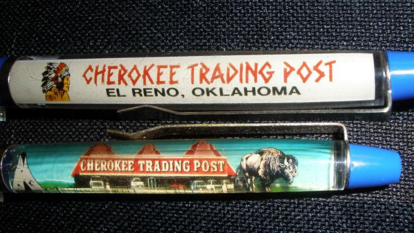 CHEROKEE TRADING POST   EL RENO OKLAHOMA   ESKESEN FLOATY PEN   BLUE 