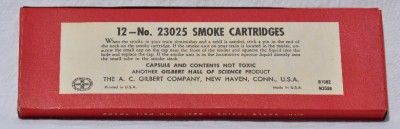 American Flyer 12  No. 23025 Smoke Cartridges w/OB Mint  