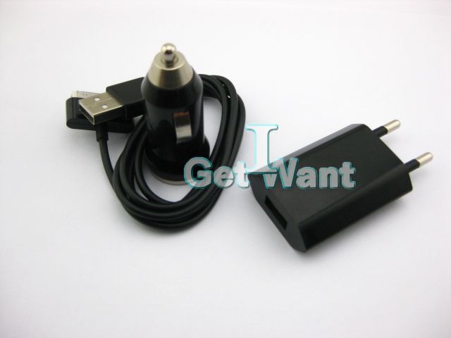 Colorful Wall Car Charger USB Cable iPod iTouch iPhone 4s 4 3Gs 3G 