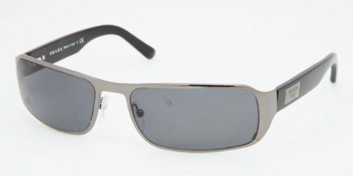 NEW PRADA PR 61MS 5AV5Z1 GUNMETAL POLAR GRAY SUNGLASSES  