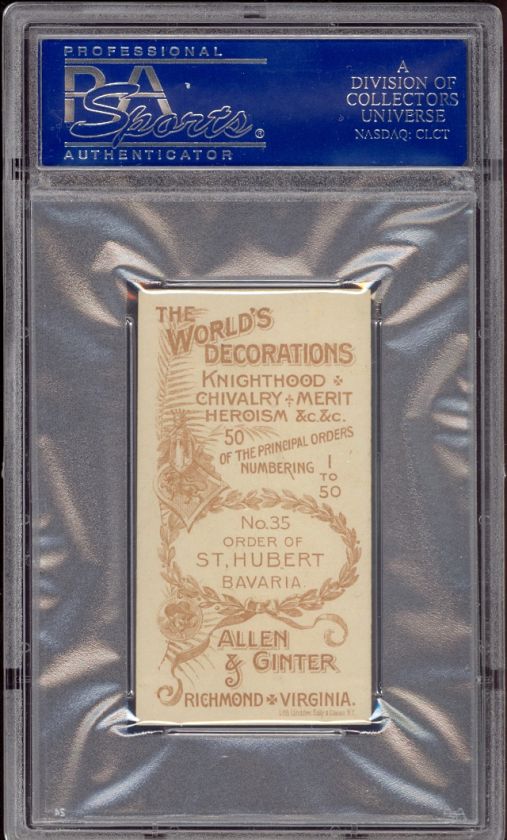 10) 1890 N30 ALLEN & GINTER WORLDS DECORATIONS PSA 7 6 5 4 3 TOBACCO 