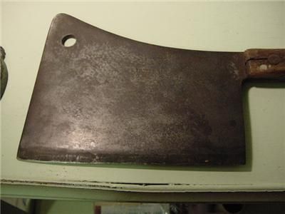 MEAT CLEAVER FOSTER BROS. 8 VINTAGE PRECISION CRACKED HANDLE  