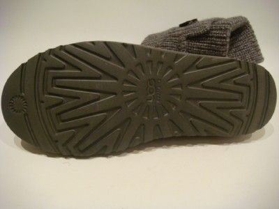 UGG AUSTRALIA CLASSIC CARDY GREY KNIT BOOTS 9 #5819  