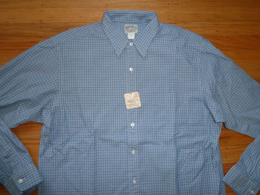 Ralph Lauren RRL 100% Cotton Blue Plaid Work Shirt L  