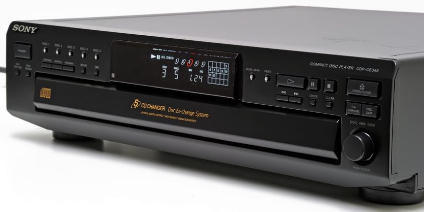 ce345 5 disc carousel cd player changer great sounding player optical 