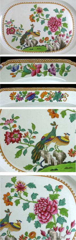 EARLY 1800s ENGLISH SPODE CHINA COLORFUL PLATTER  