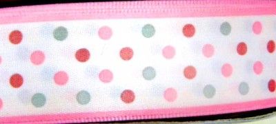 3YD UPICK 1 POLKA DOT RIBBON SWIEET SATIN RIBBON R0080  