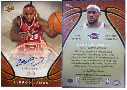 2008 Upper Deck LeBron James Signed Auto Heat Cavs MVP  