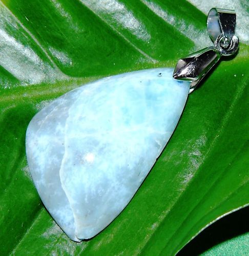 larimar cabochon pendant from Dominican Republic  