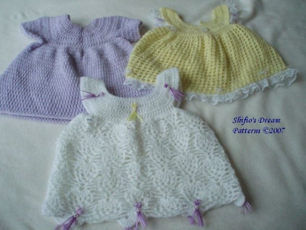 CROCHET PATTERNS PATTERN 6 DRESSES BABY GIRL REBORN #20  