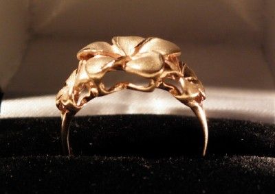 Unique Genuine 14k Rose Gold Ring and Earrings Set  