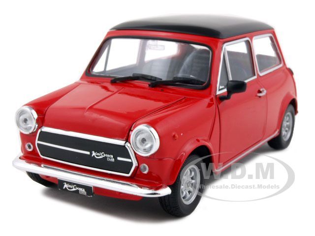 OLD MINI COOPER 1300 RED 124 DIECAST CAR MODEL  