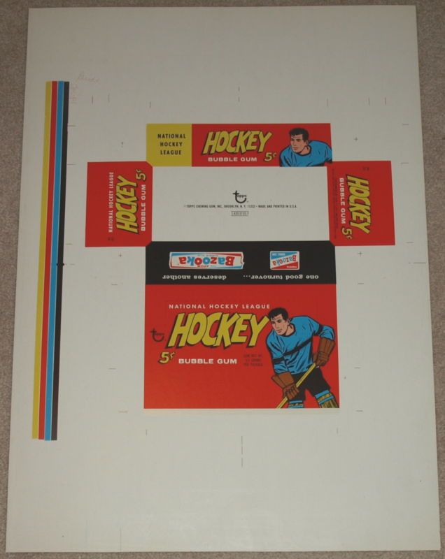   TOPPS TEST HOCKEY WAX BOX~UNCUT SHEET BOBBY ORR ROOKIE~1/1  