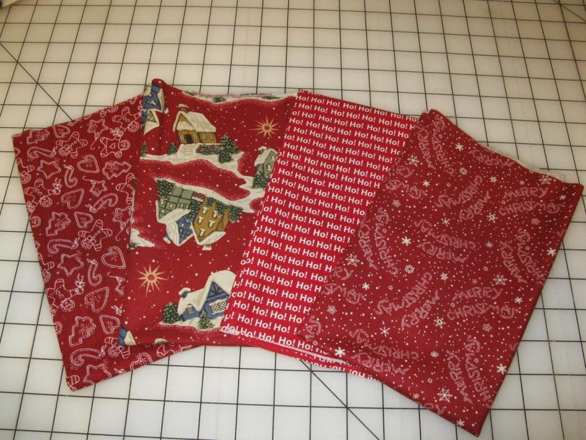 Fat Quarters   Holiday Red Blend, Set #3  