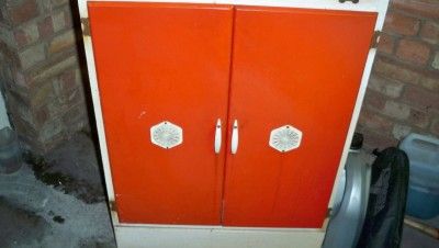 Vintage red / Retro Kitchen Larder / Cabinet  