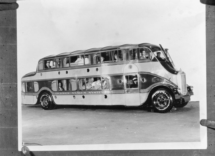 early 1900s photo Double decker bus Pickwick Stag  