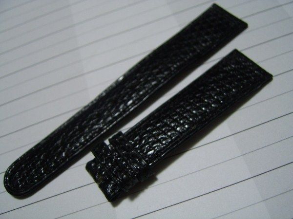 VINTAGE NOS 18X16 MM ROLEX BLACK LIZARD STRAP BAND  