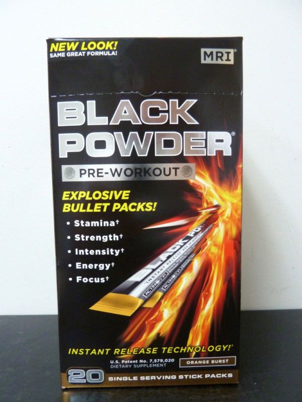 MRI Black Powder Pre Workout   20 Single Serving Packs  