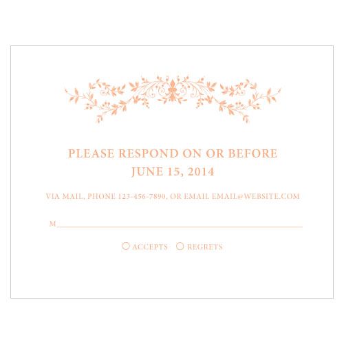 24 Wedding Reception Personalized/Customized Response RSVP Cards For 