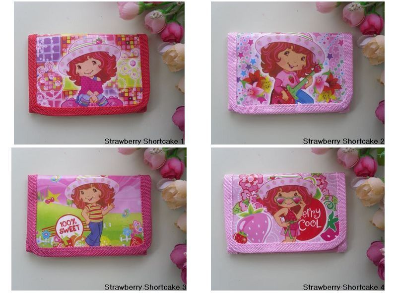 PCS Strawberry Shortcake 3 Fold Wallet Purse Card Bag  