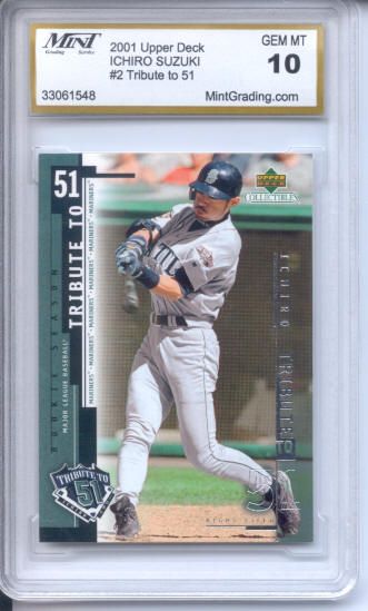 2001 Upper Deck Tribute #19 ICHIRO SUZUKI MGS 10 Rookie  