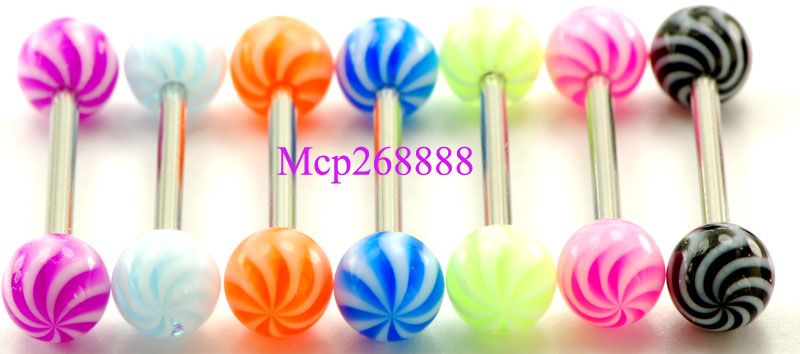 100 Pc 21 Designs All Different Tongue Rings Wholesale  