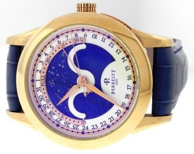   Perrelet A3013/A0048 Moon Phase Automatic Date 18K Rose Gold Watch