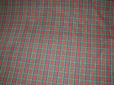   PLAID HAS APPROXIMATELY A 43 I NCH WIDTH FROM SELVEDGE TO SELVEDGE