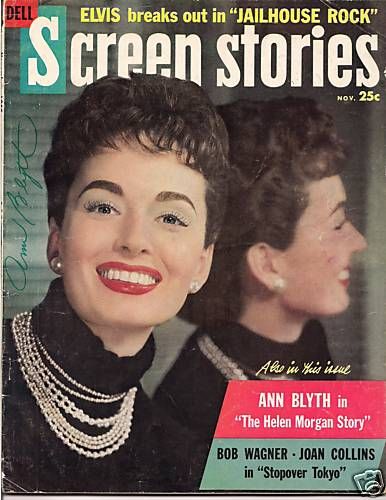 ANN BLYTH AUTOGRAPH, SCREEN STORIES, ELVIS PRESLEY MORE  