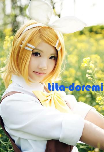 NEW Vocaloid RIN REN cosplay wig kagamine short miku  