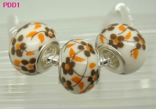 Assorted Murano Porcelain Ceramic Loose European beads Core Fit 