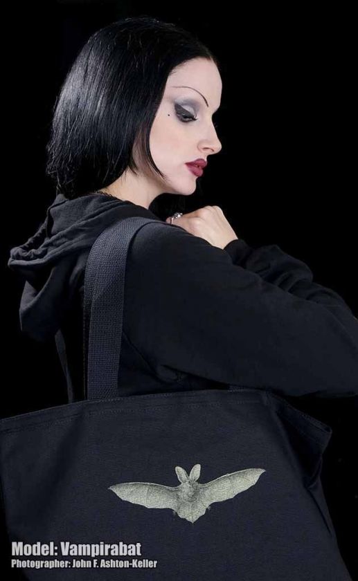 VAMPIRE BAT TOTE RECORD DRACULA GOTH BAG FREAKS ODDITES  