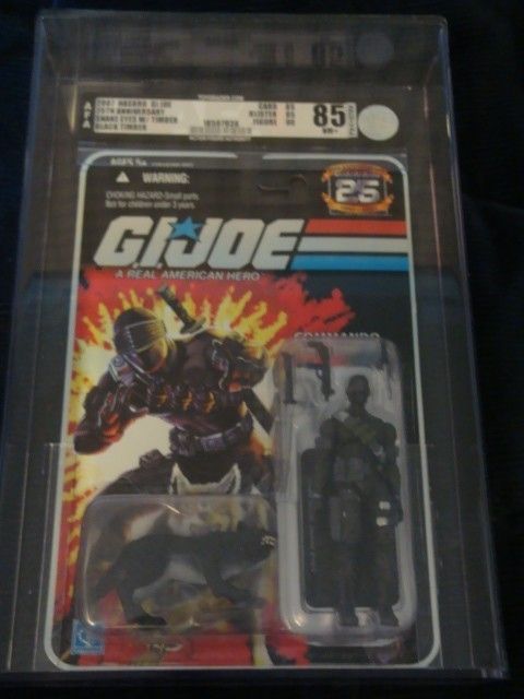 GI JOE 25TH SNAKE EYES BLACK TIMBER AFA 85  