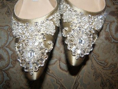 Manolo Blahnik Beaded Sling Backs  