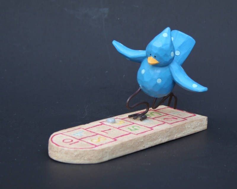 Hoppin Good Time Tweet Along With Me Blue Bird Figurine  